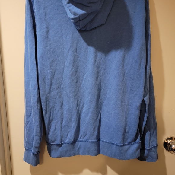 Hollister Men’s Blue Spell Out Hoodie Size M – Vintage Wash Fleece Pullover - Picture 4 of 4